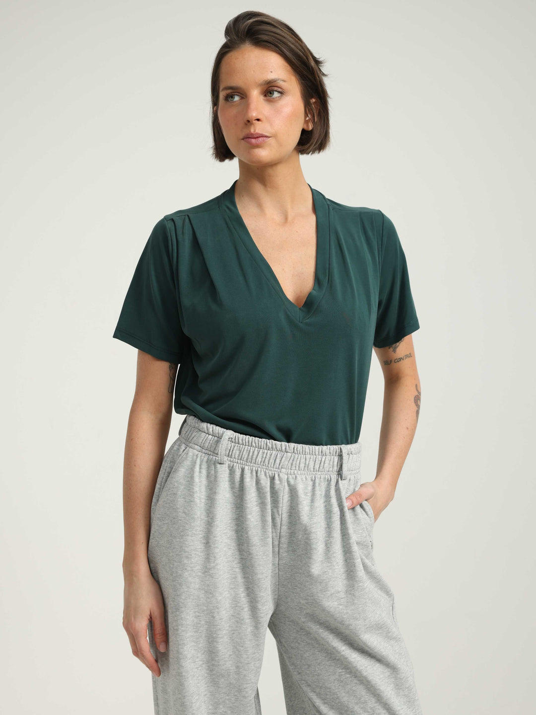 Just V Deep Green T-Shirt