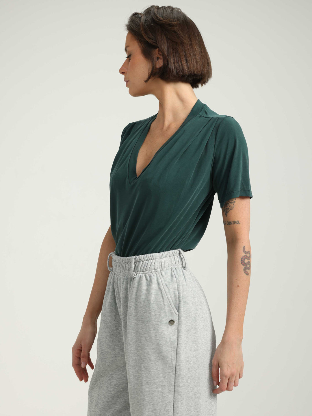 Just V Deep Green T-Shirt