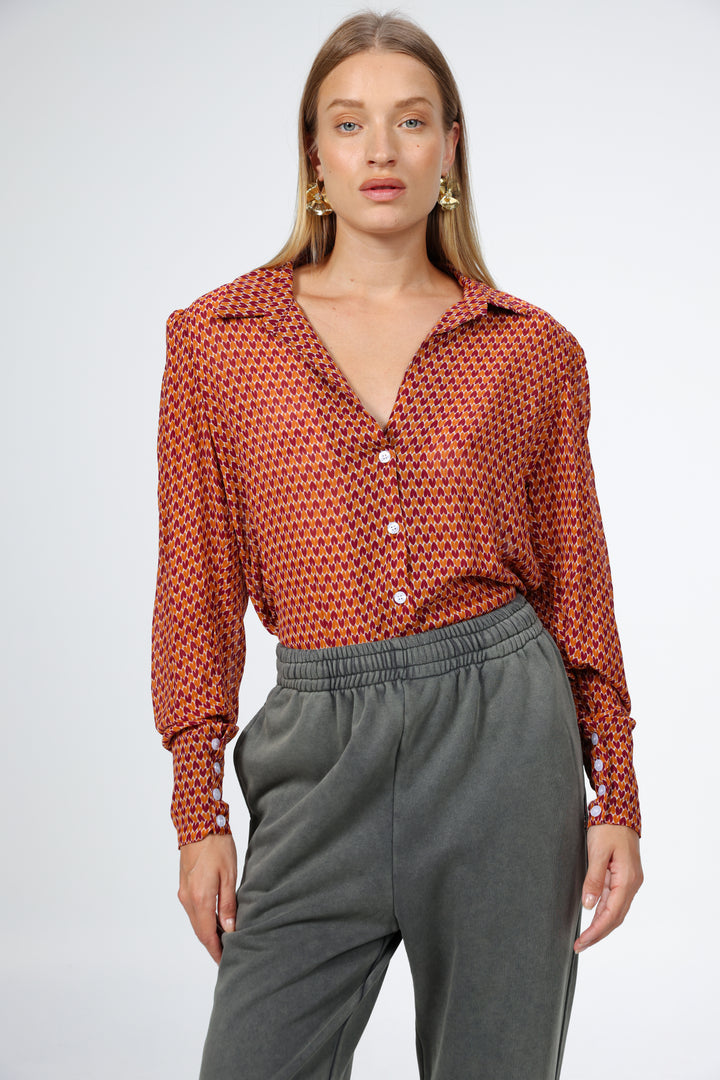 Hearts Buttoned Shirt