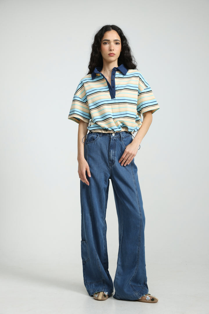 Sound Yellow Striped Polo