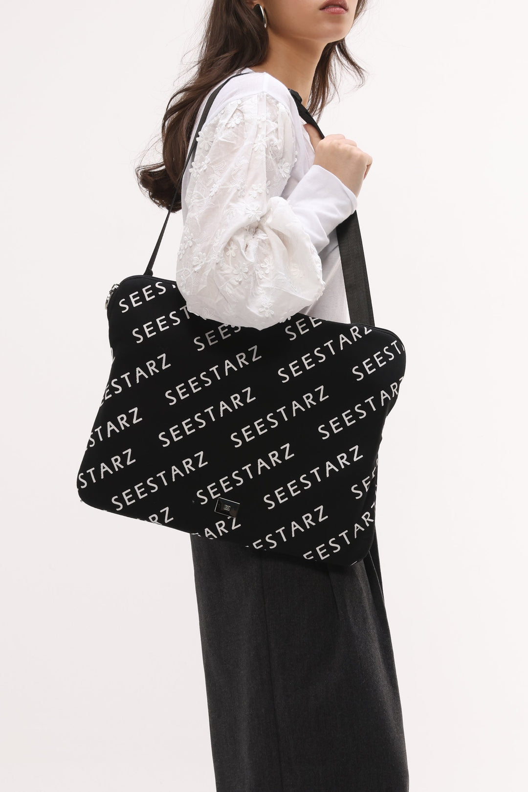 Black Logo Laptop Bag