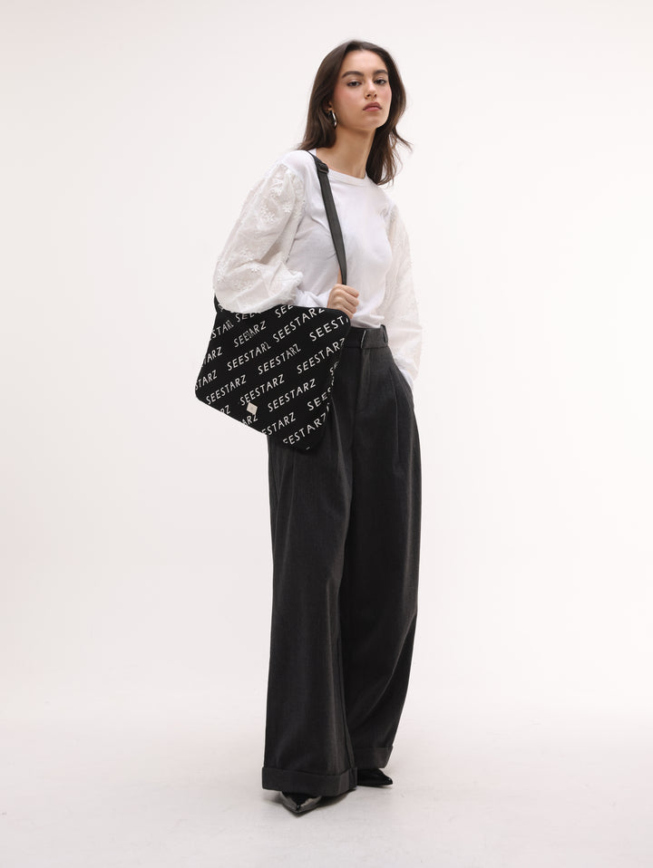 Black Logo Laptop Bag