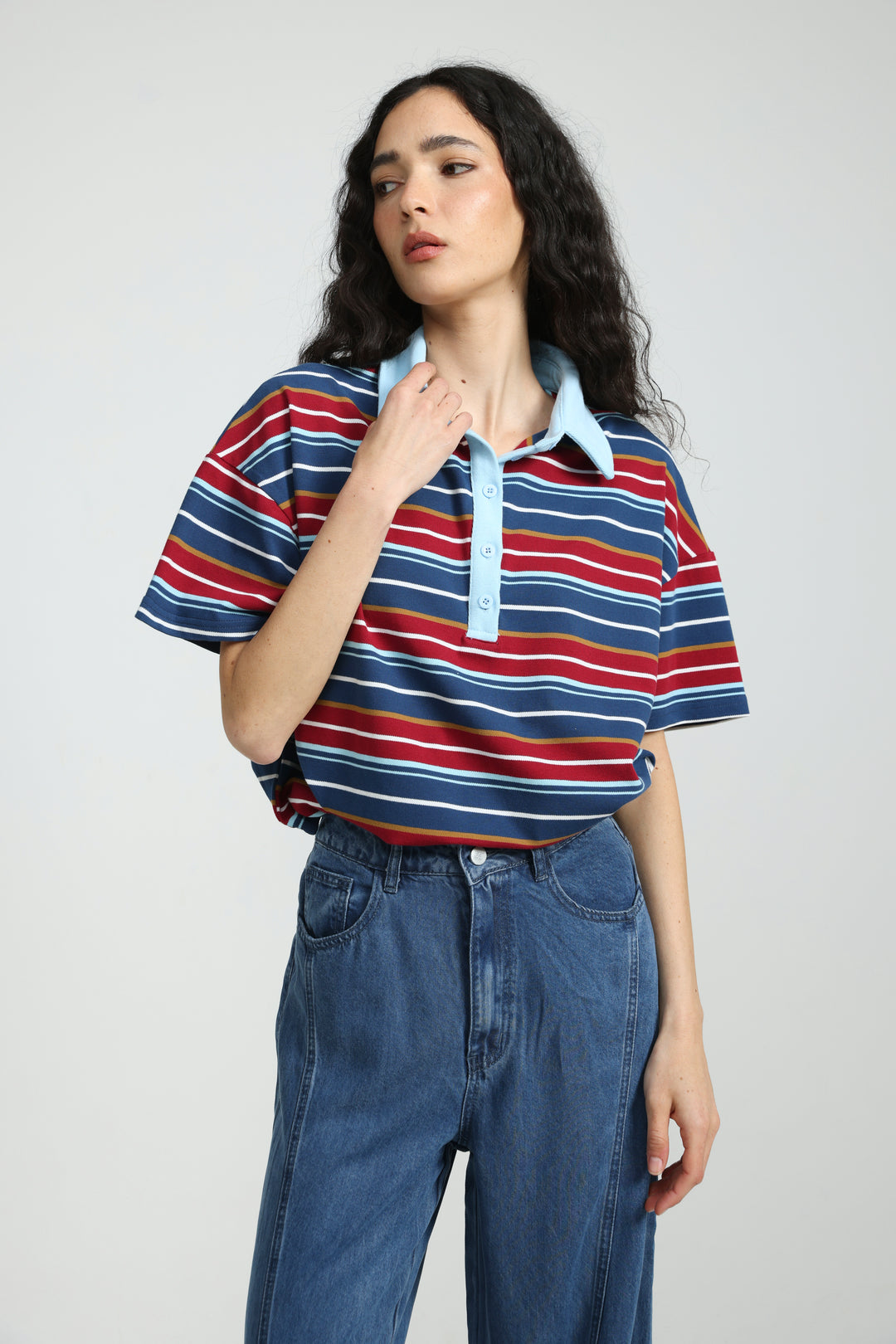 Sound Navy Striped Polo