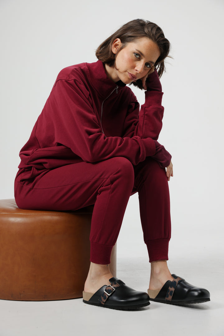 כפכפים שחורות מעור לאישה Black Leather Buckle Clogs 