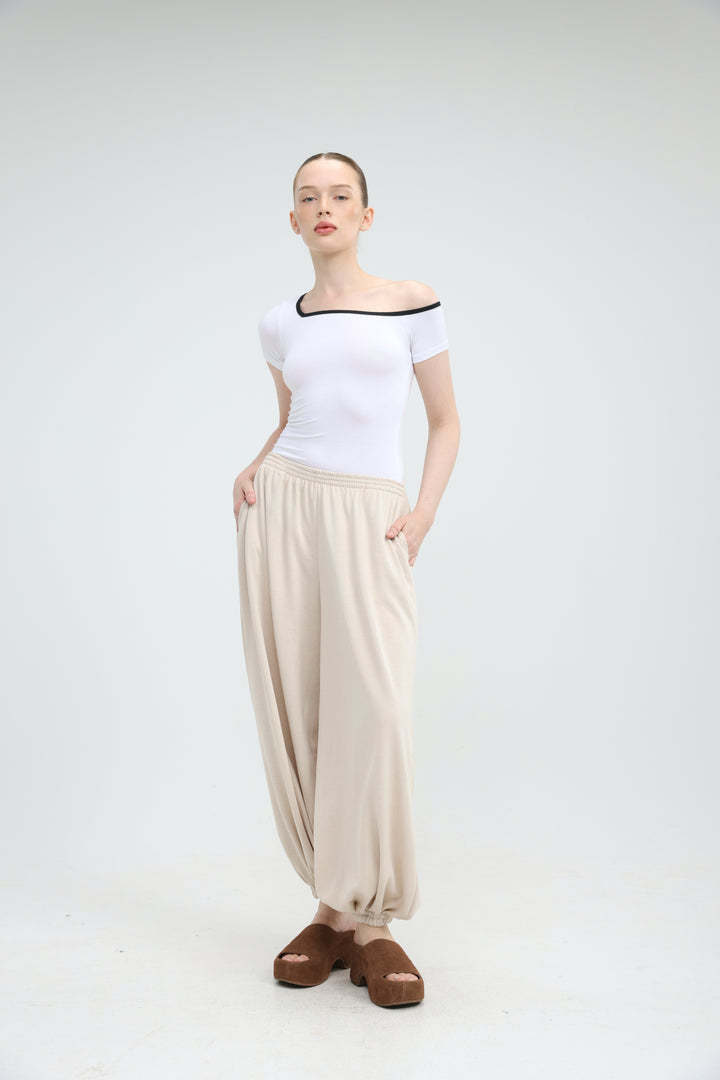 Temptation White One Shoulder T-Shirt