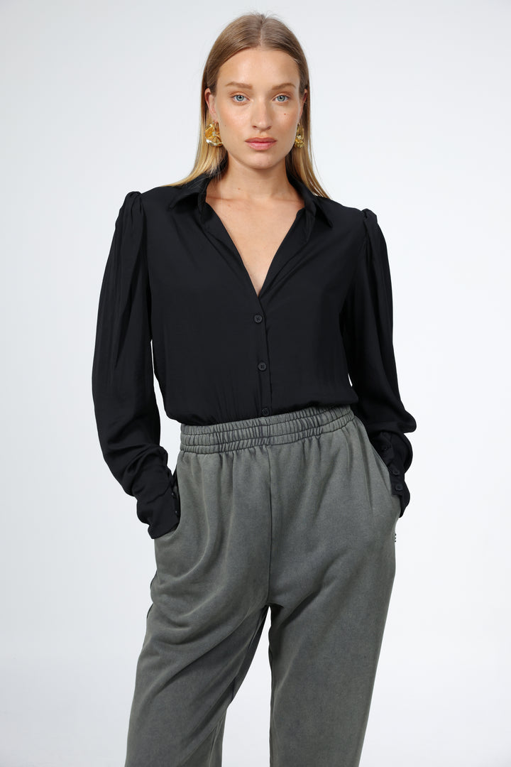 Black Buttoned Shirt