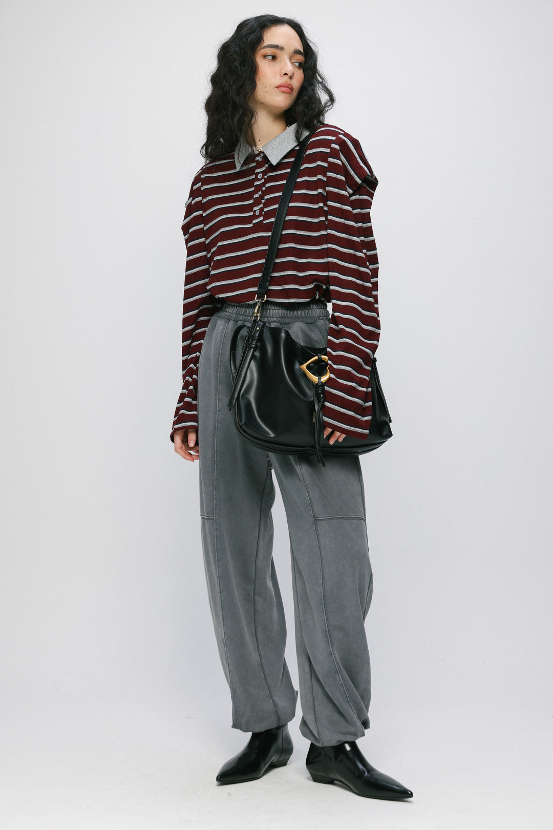 Heart Black Side Bag