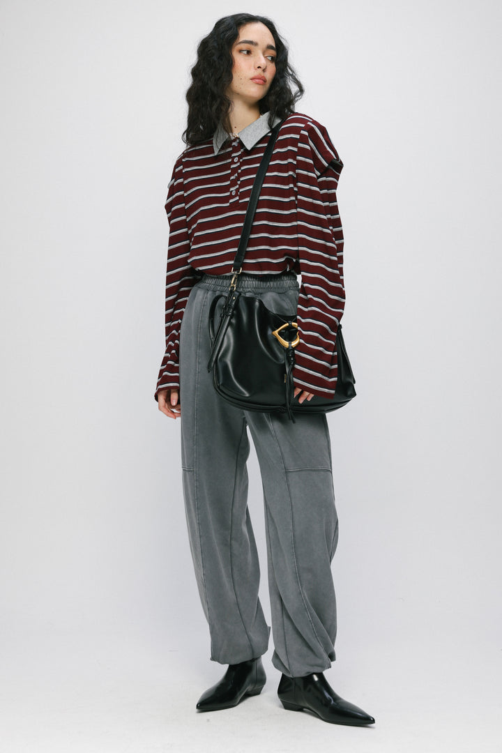 Heart Black Side Bag