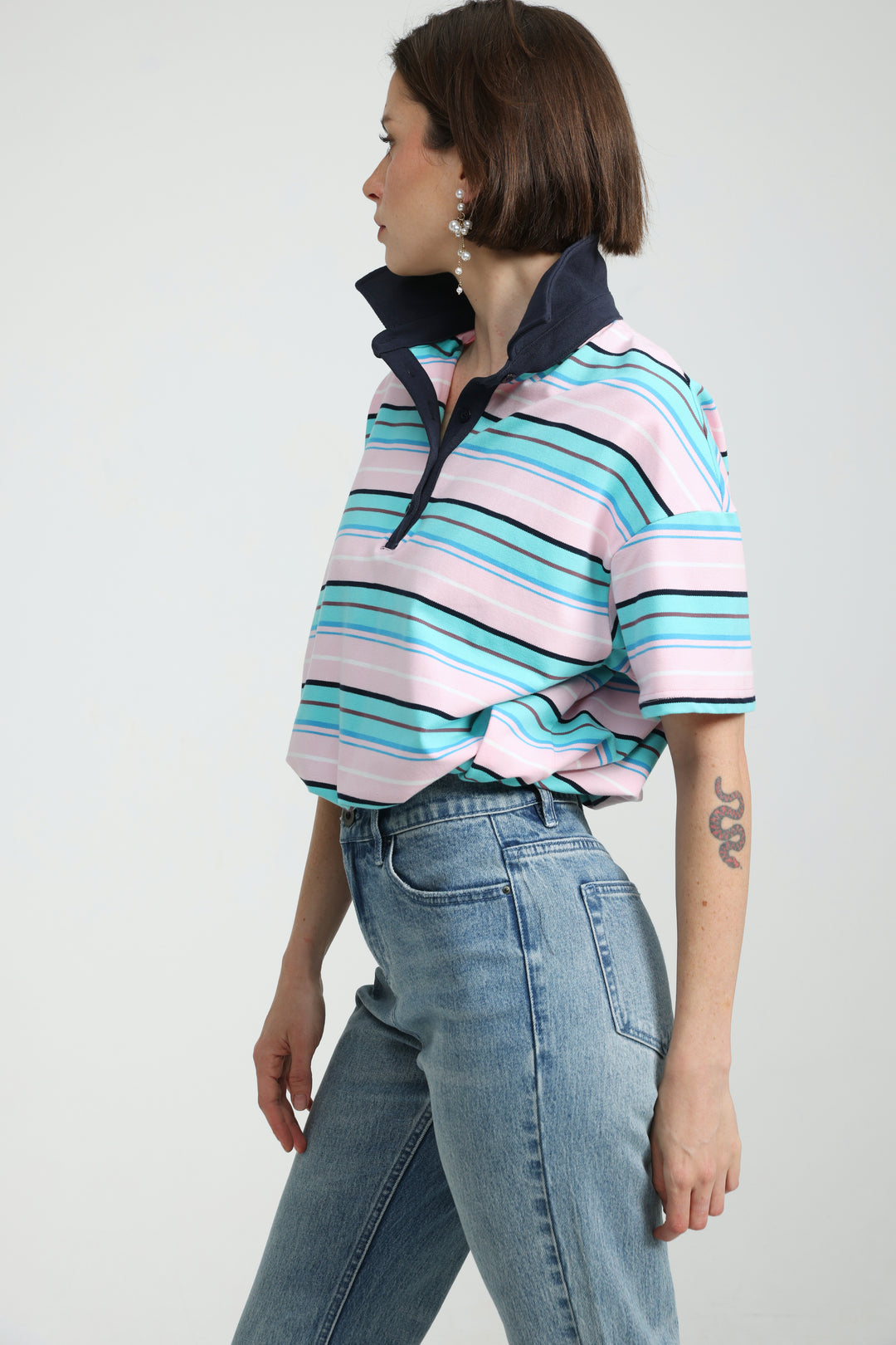 Sound Pink Striped Polo