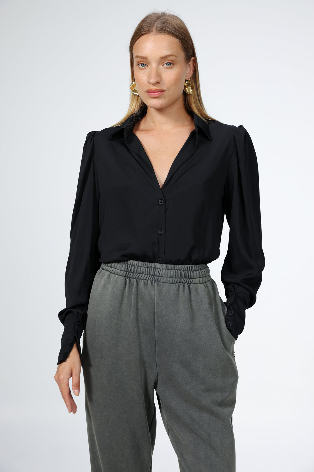 Black Buttoned Shirt
