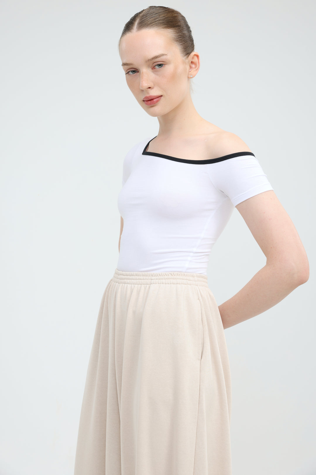 Temptation White One Shoulder T-Shirt