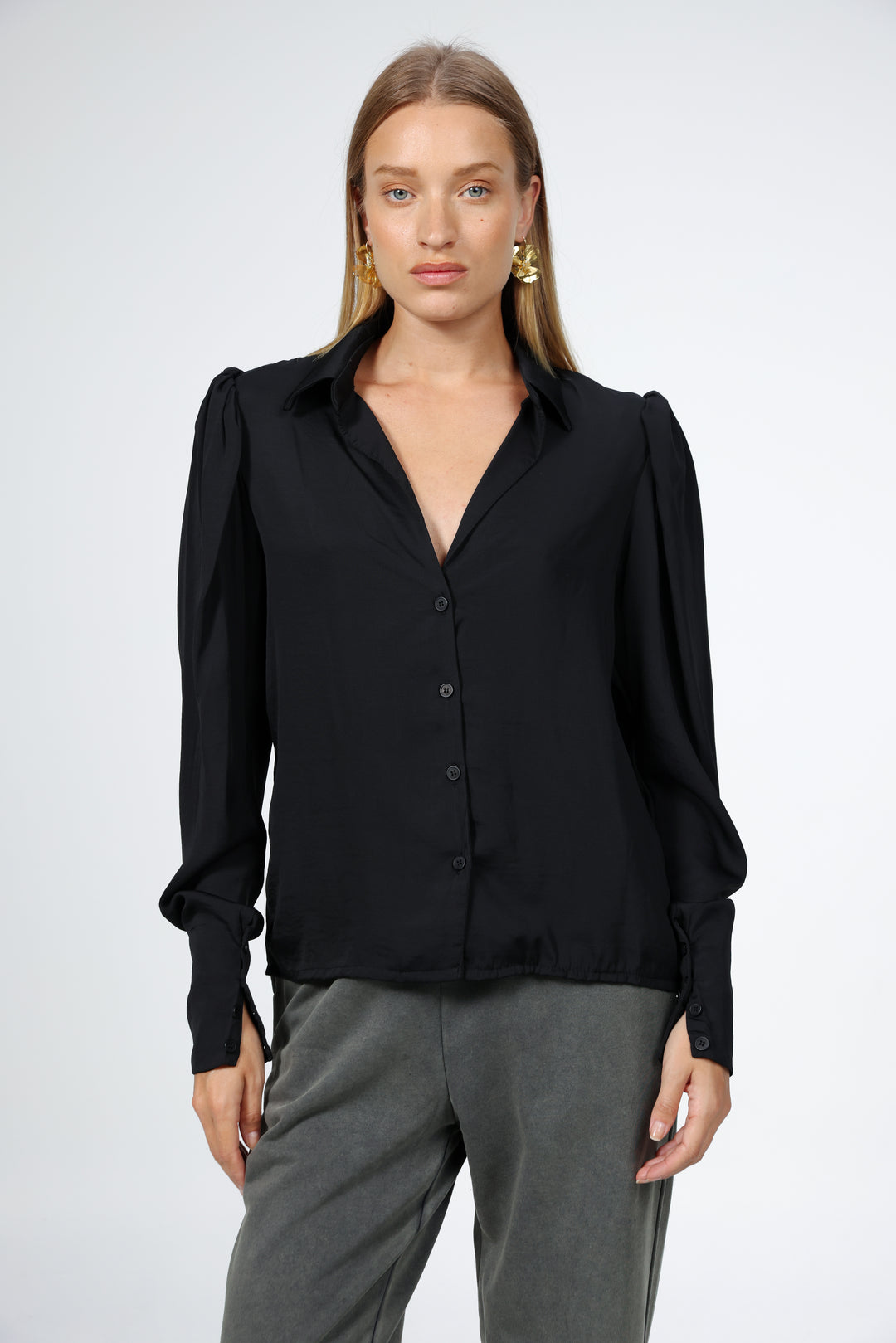 Black Buttoned Shirt