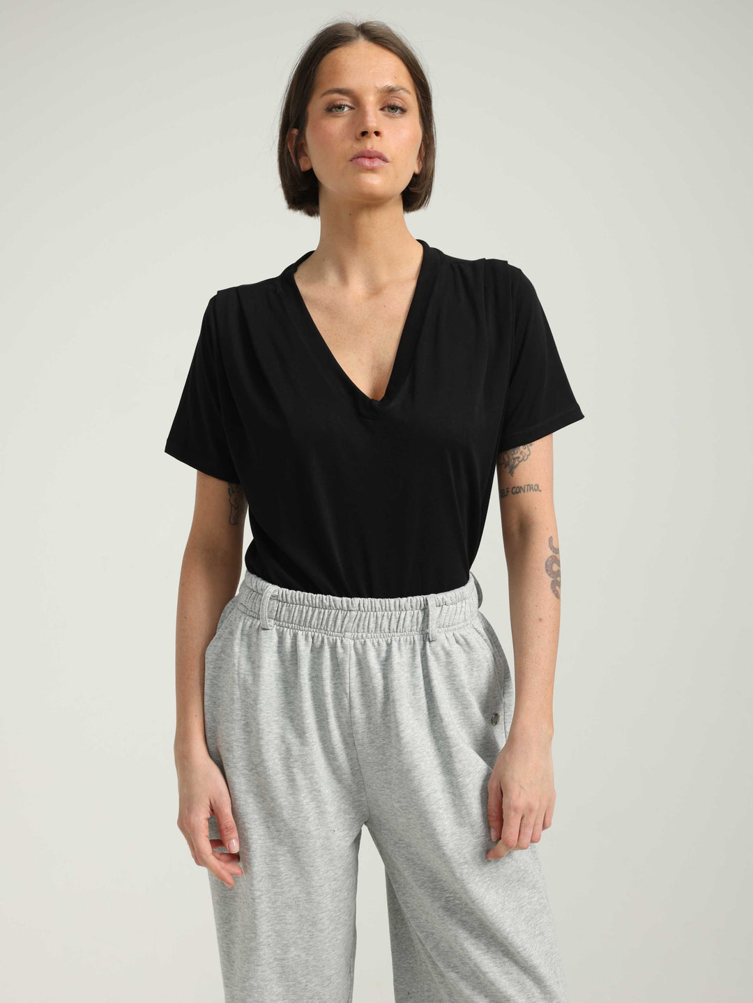 Just V Black T-Shirt