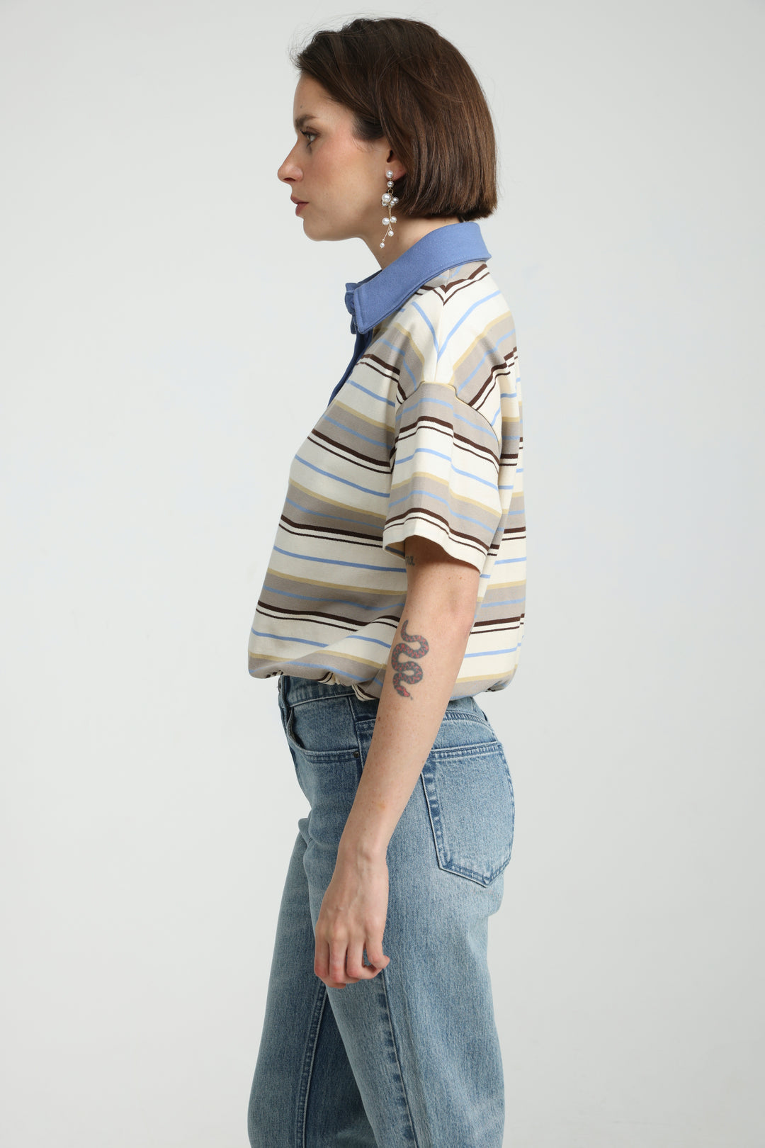 Sound Beige Striped Polo