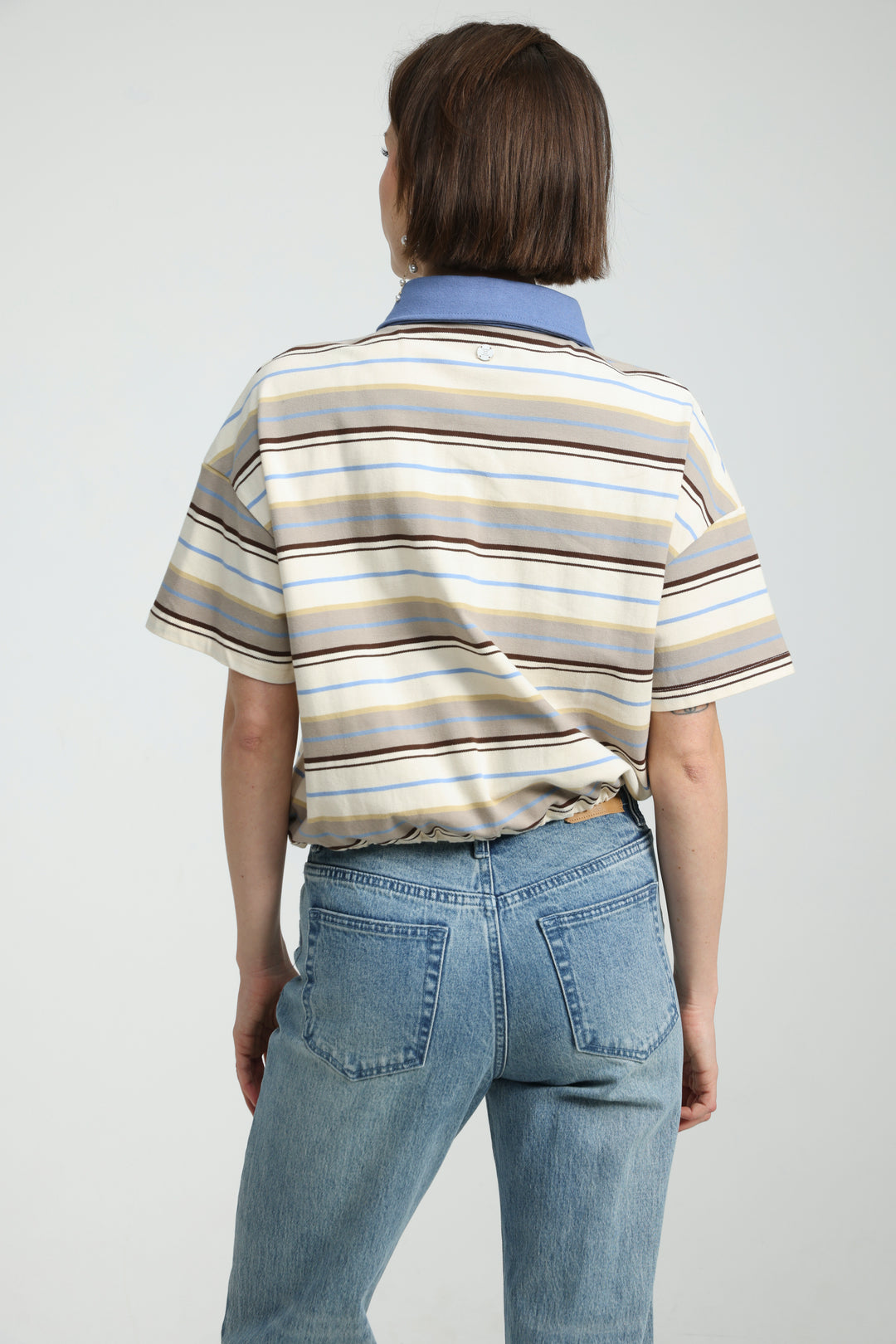 Sound Beige Striped Polo