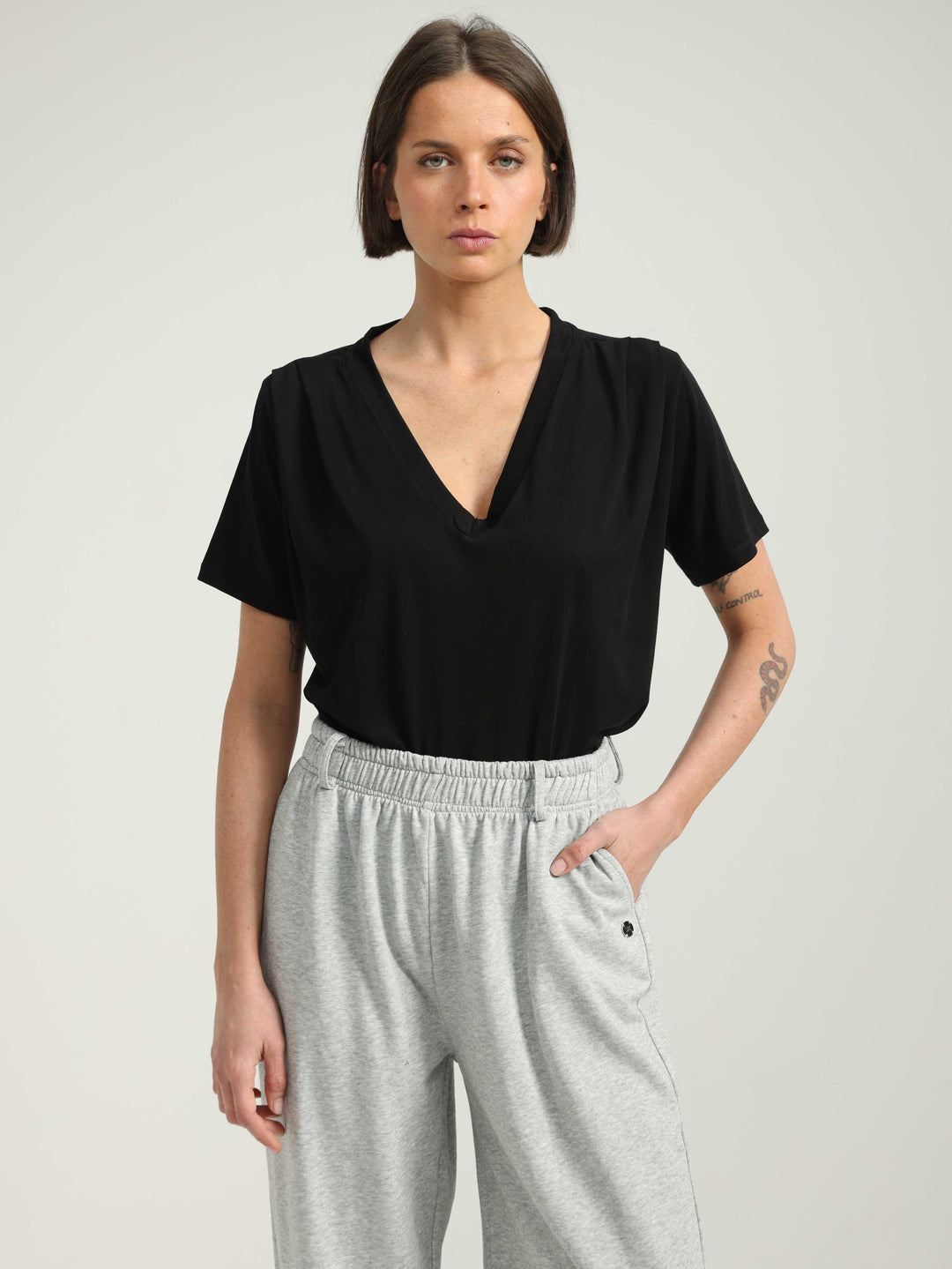 Just V Black T-Shirt