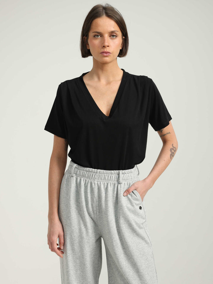 Just V Black T-Shirt