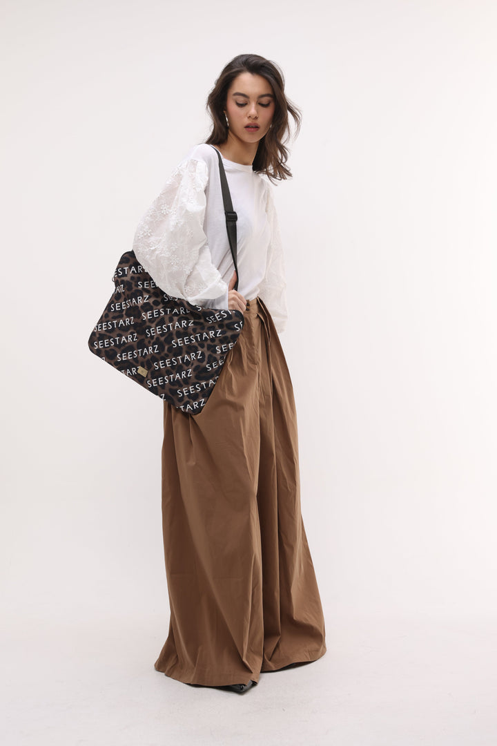 Leopard Logo Laptop Bag