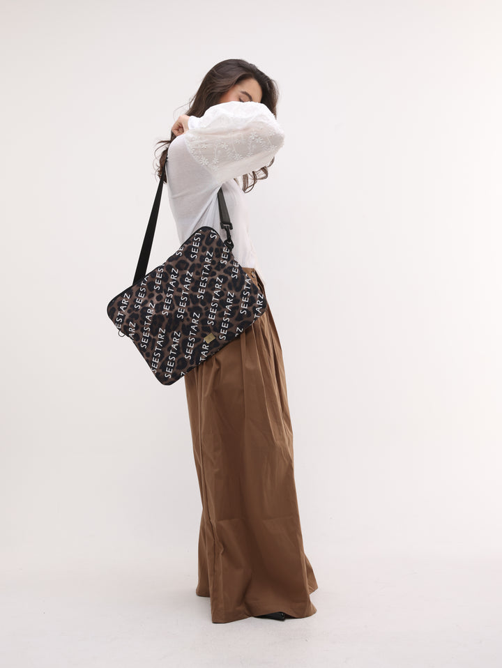 Leopard Logo Laptop Bag