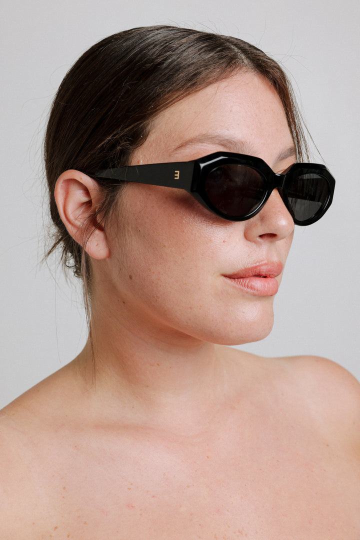 משקפי שמש שחורות לנשים See You No.2 Black Sunglasses 