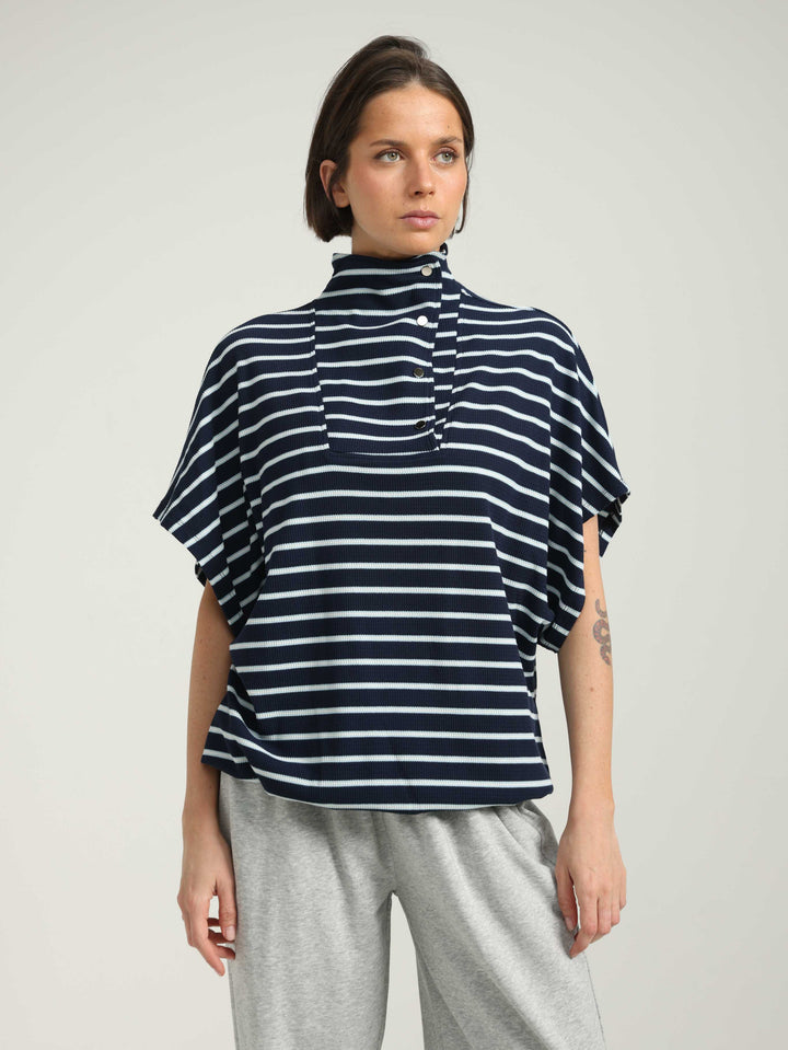 Must Blue Striped Polo