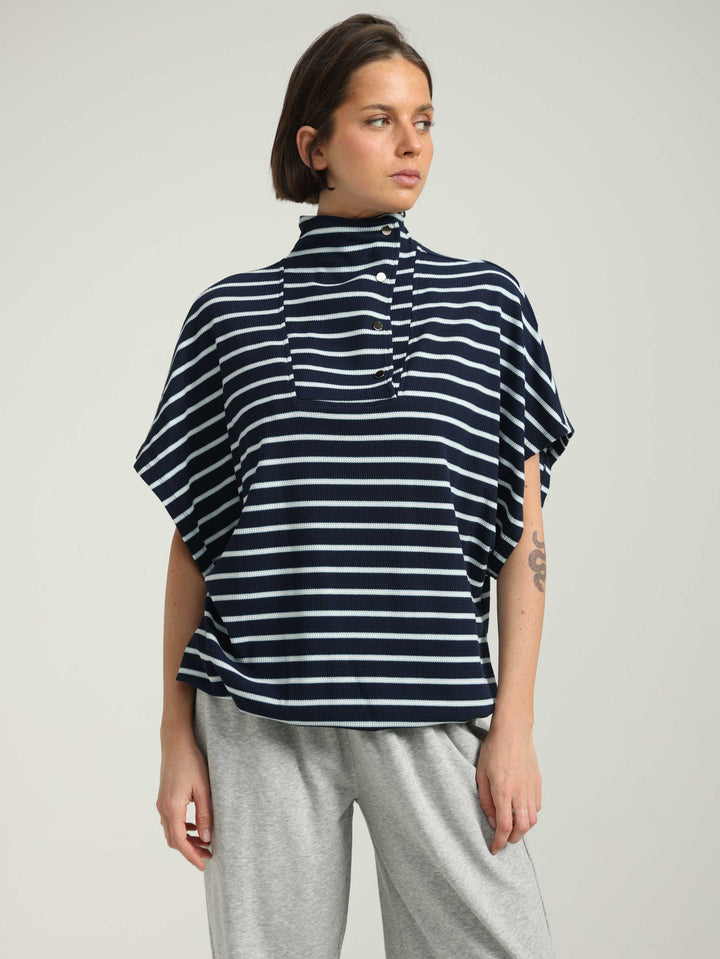 Must Blue Striped Polo