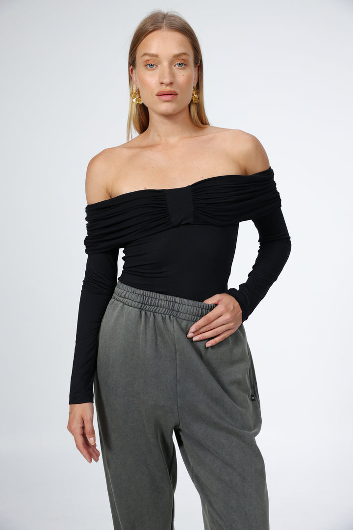 Craving Black Off Shoulder Top