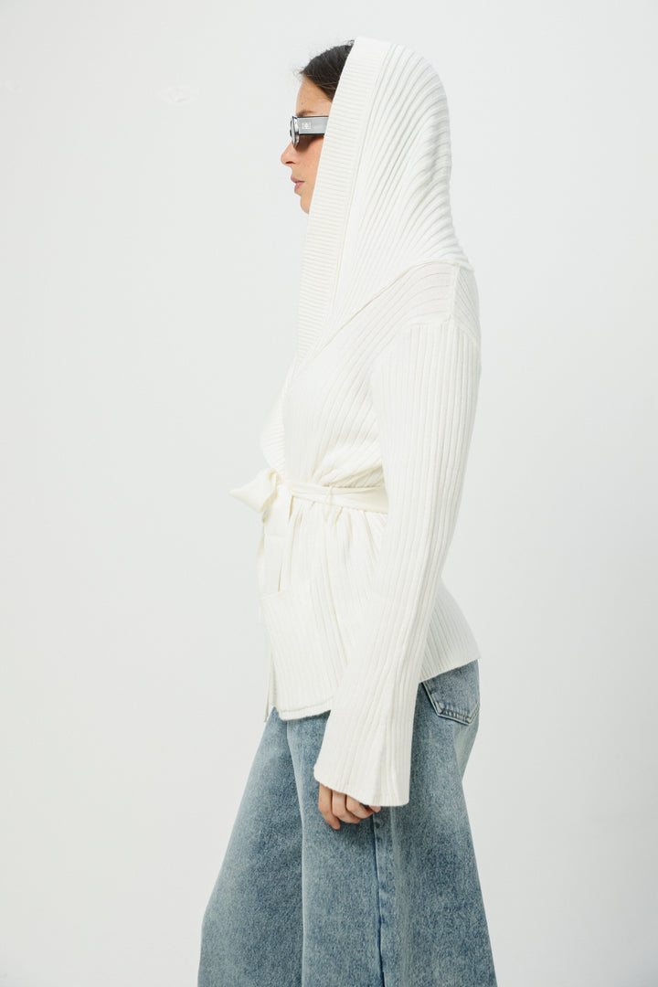 Knitted White Kimono