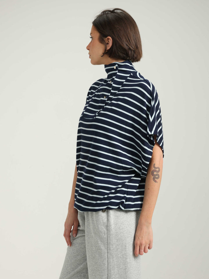 Must Blue Striped Polo