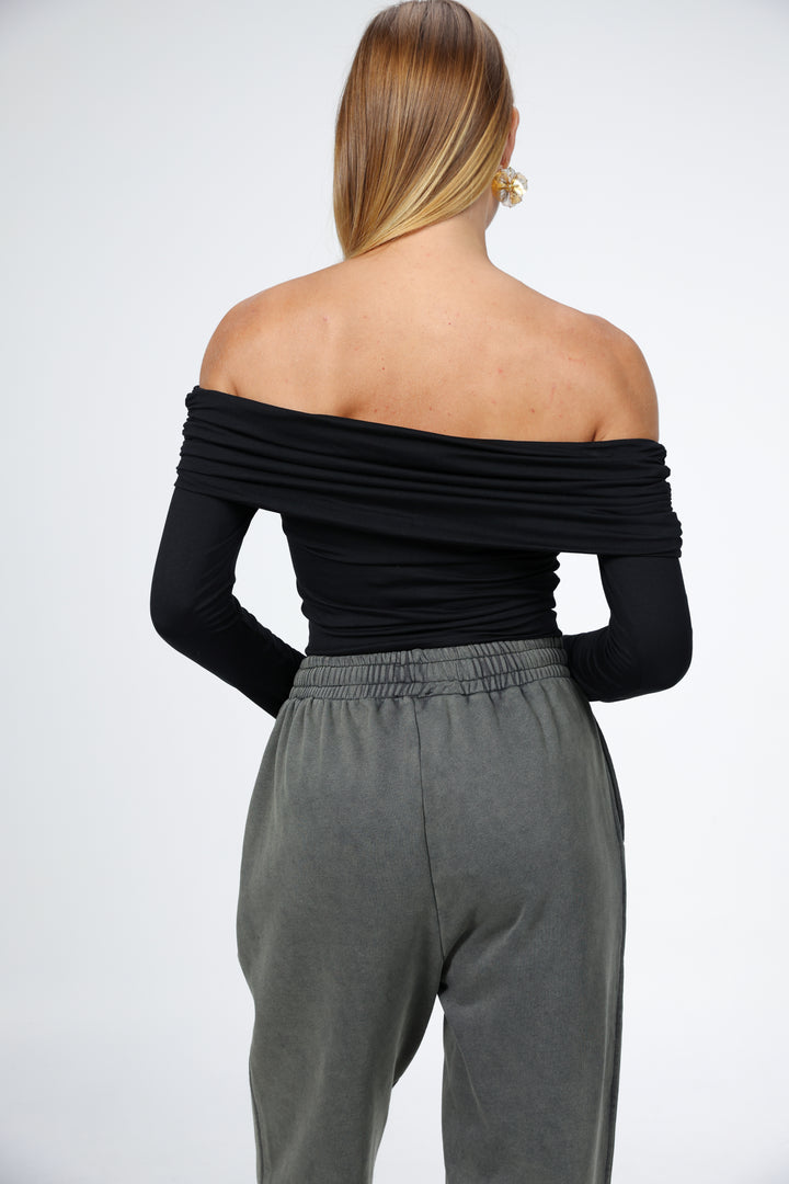 Craving Black Off Shoulder Top