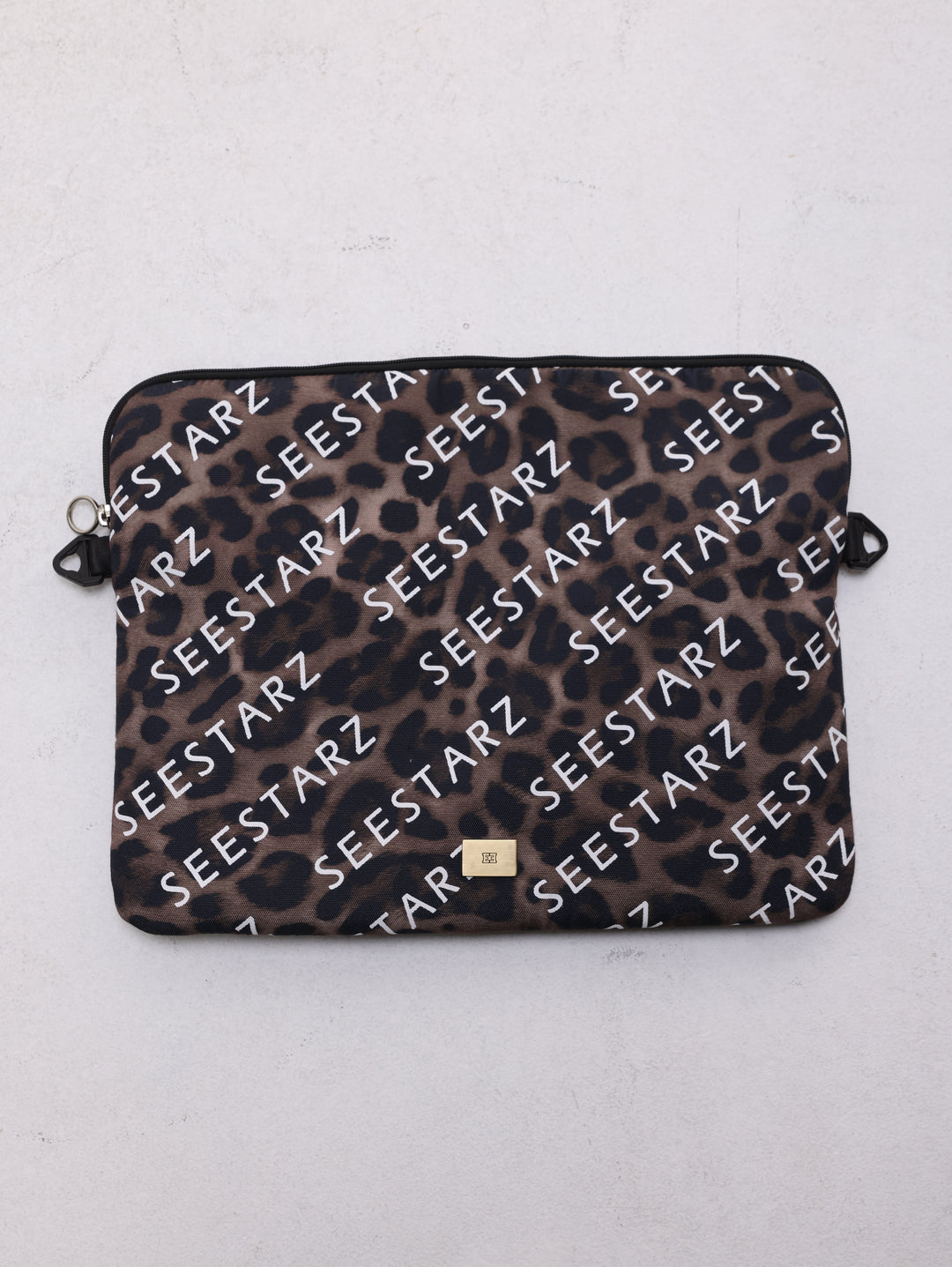 Leopard Logo Laptop Bag
