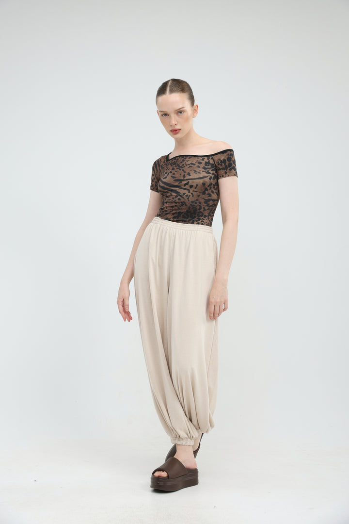Temptation Leopard One Shoulder T-Shirt