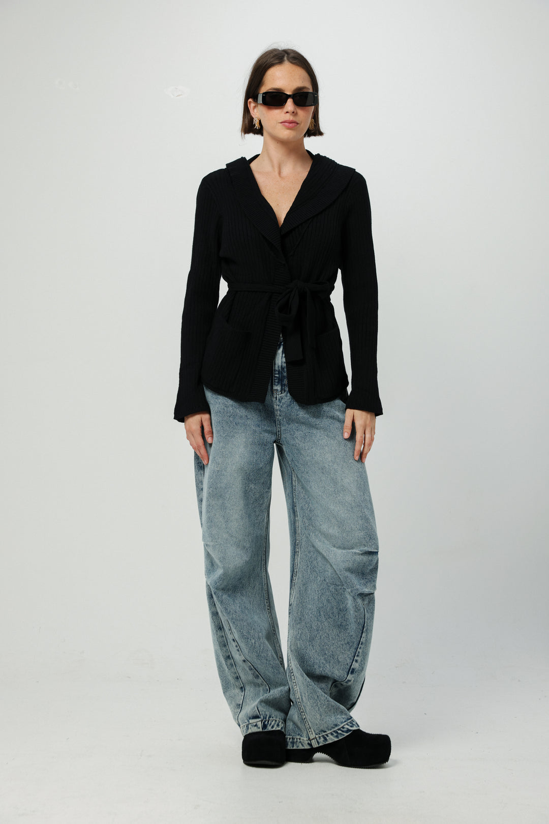 Knitted Black Kimono