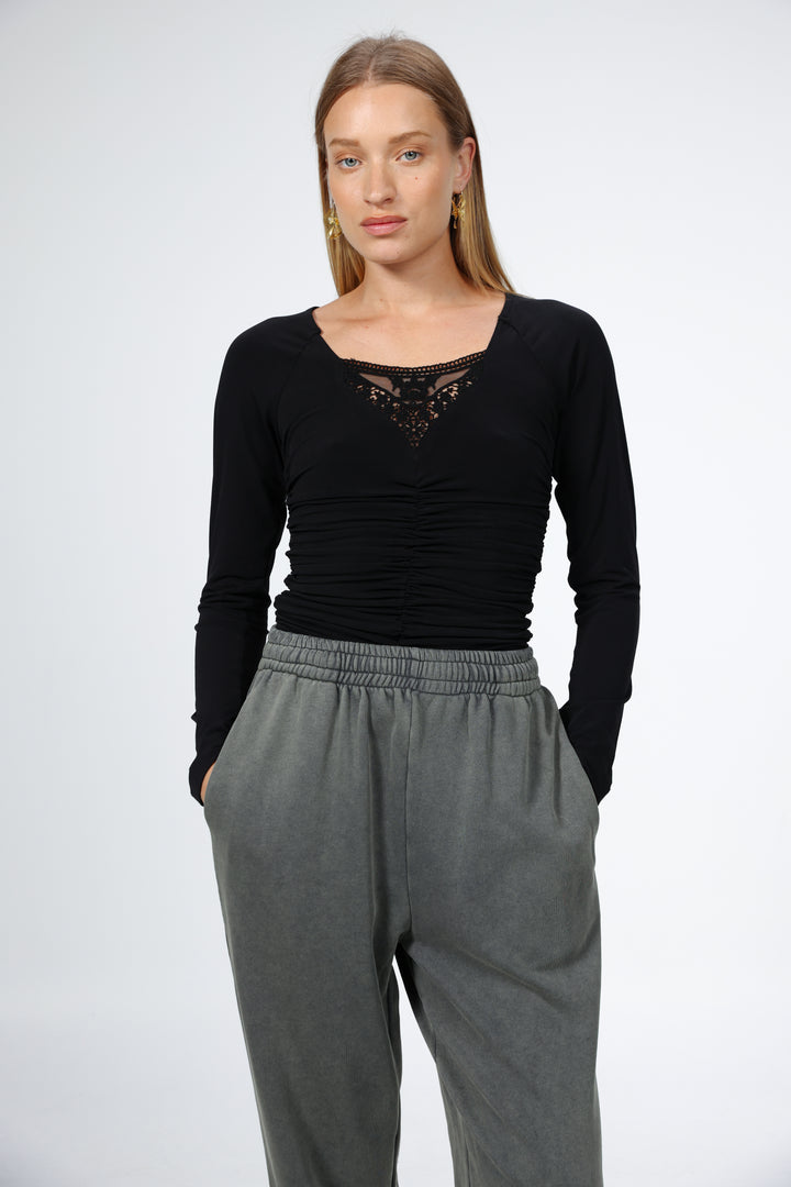 Temperature Black Bodysuit