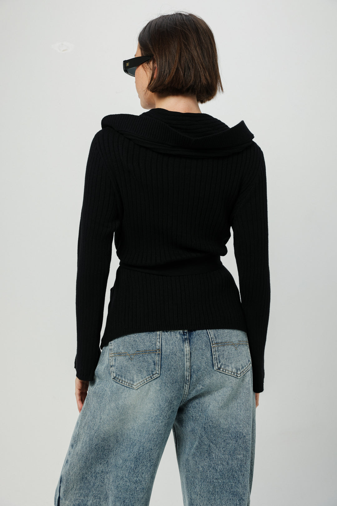 Knitted Black Kimono