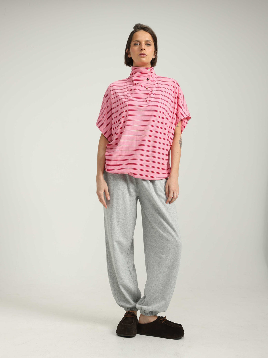 Must Pink Striped Polo