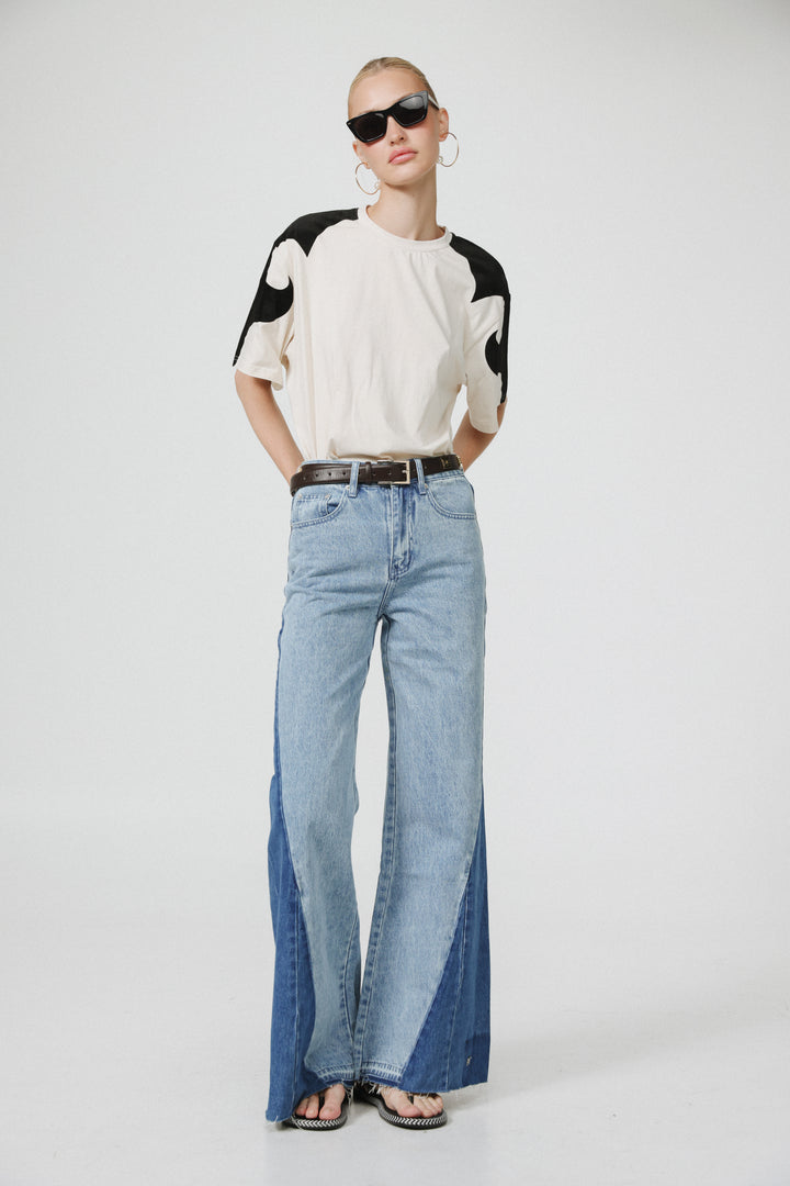 Star 501 Blue Mix Wide Denim