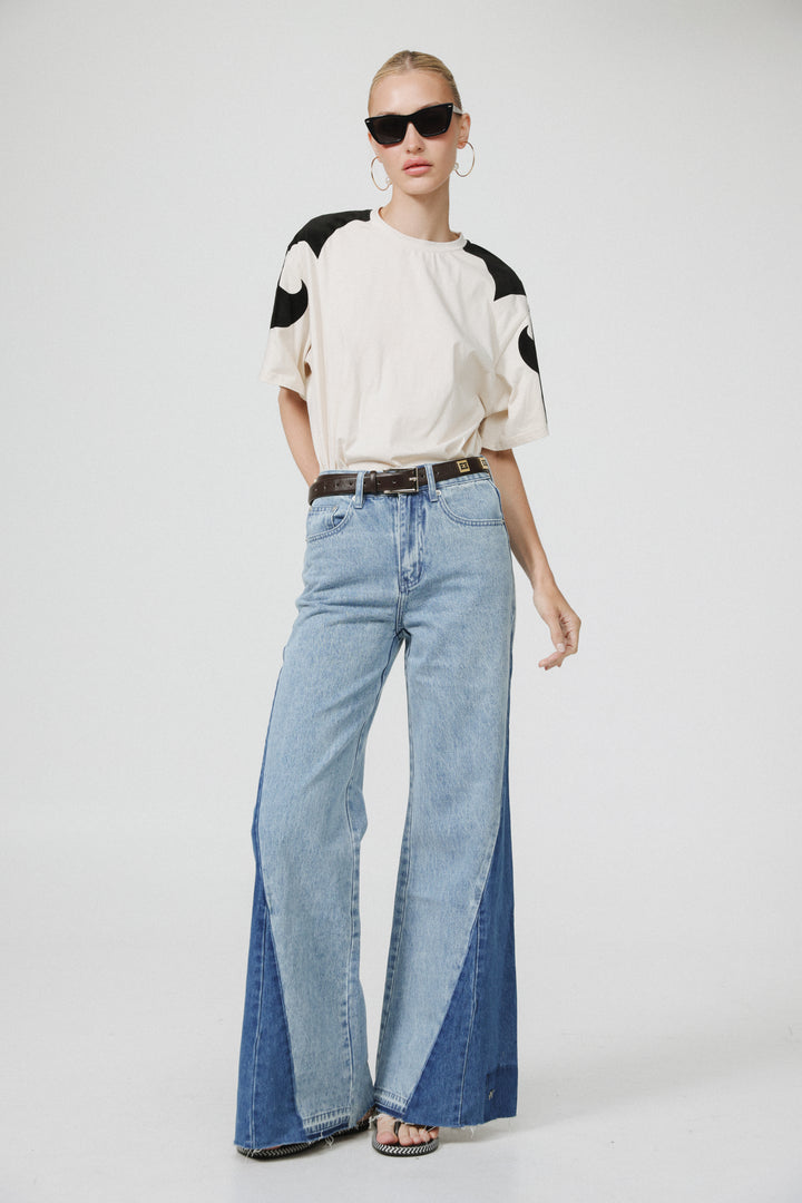 Star 501 Blue Mix Wide Denim