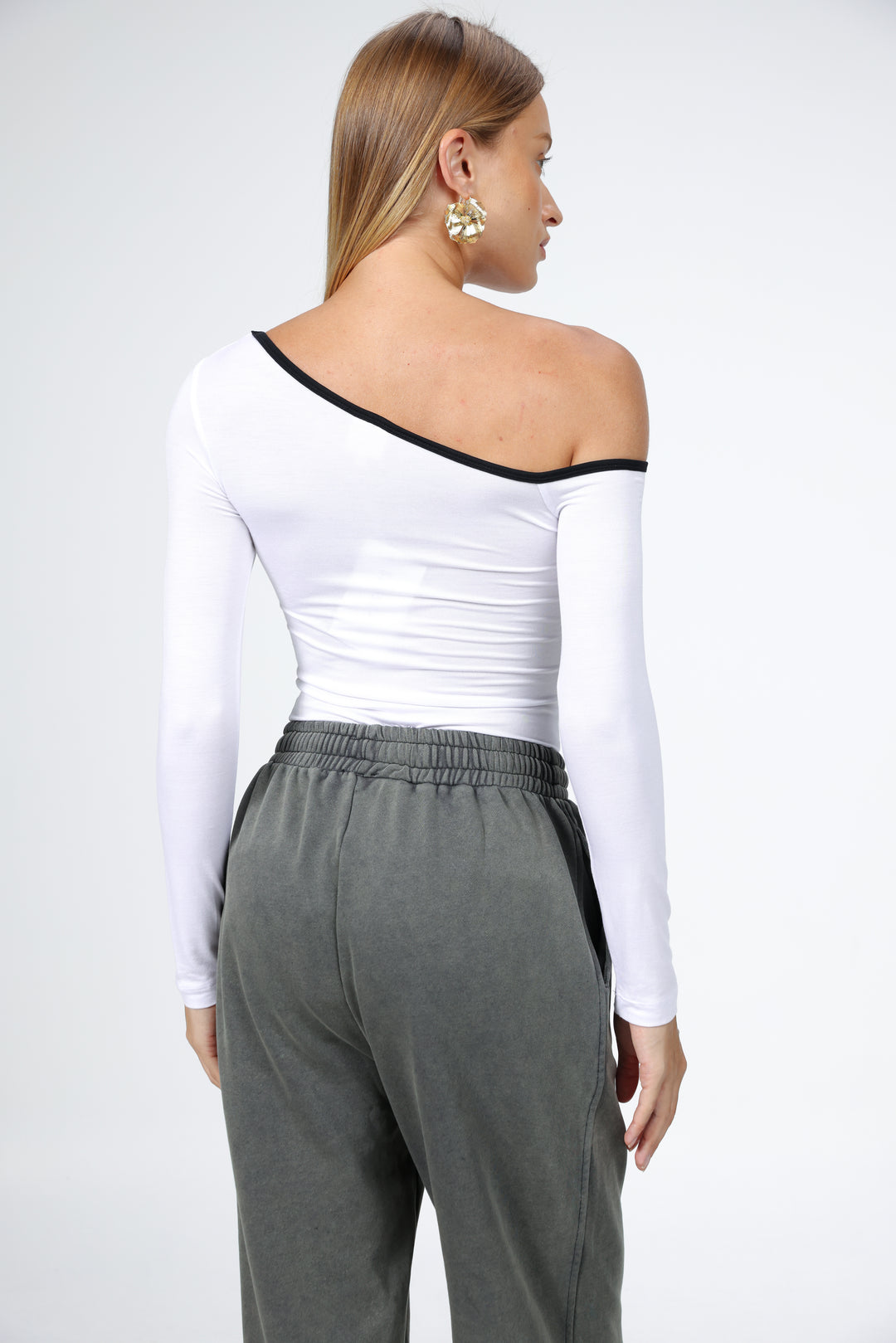 Temptation White Drop Shoulder Top