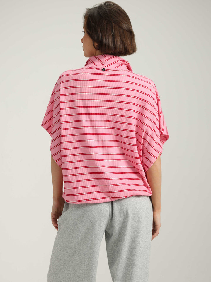 Must Pink Striped Polo
