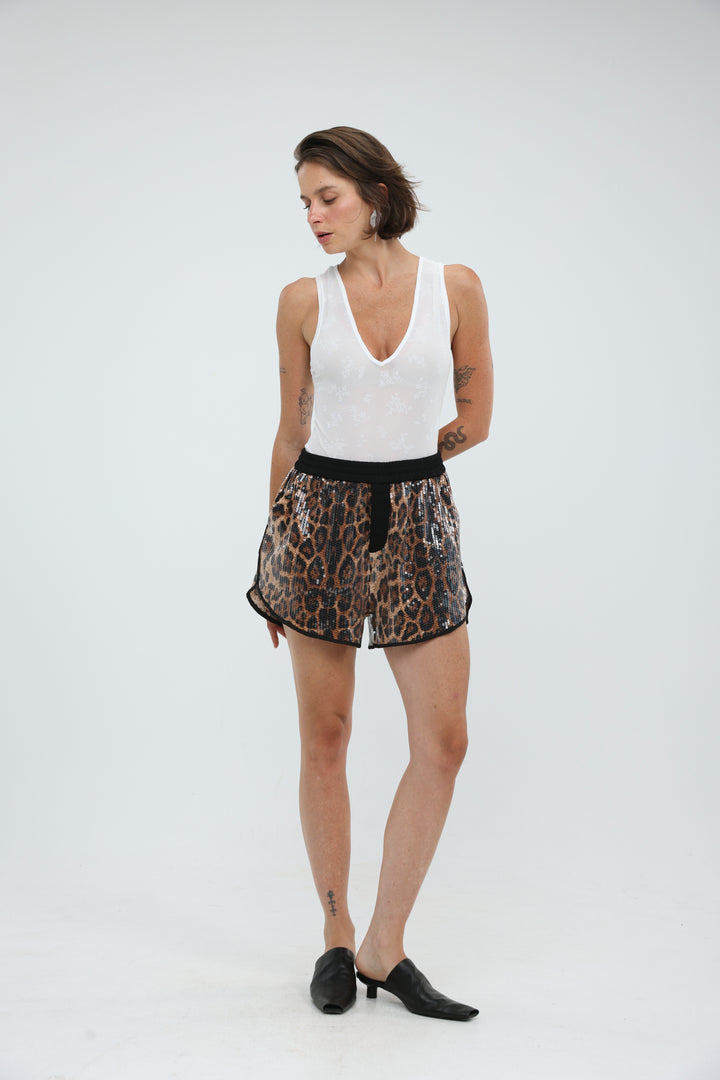 Scene Leopard Shorts