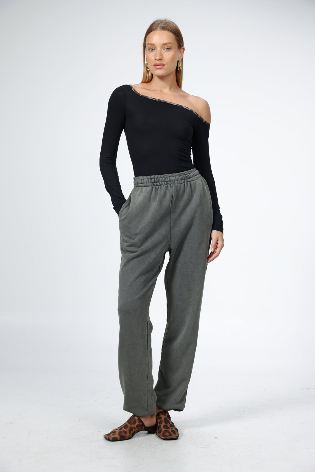 Temptation Black Drop Shoulder Top