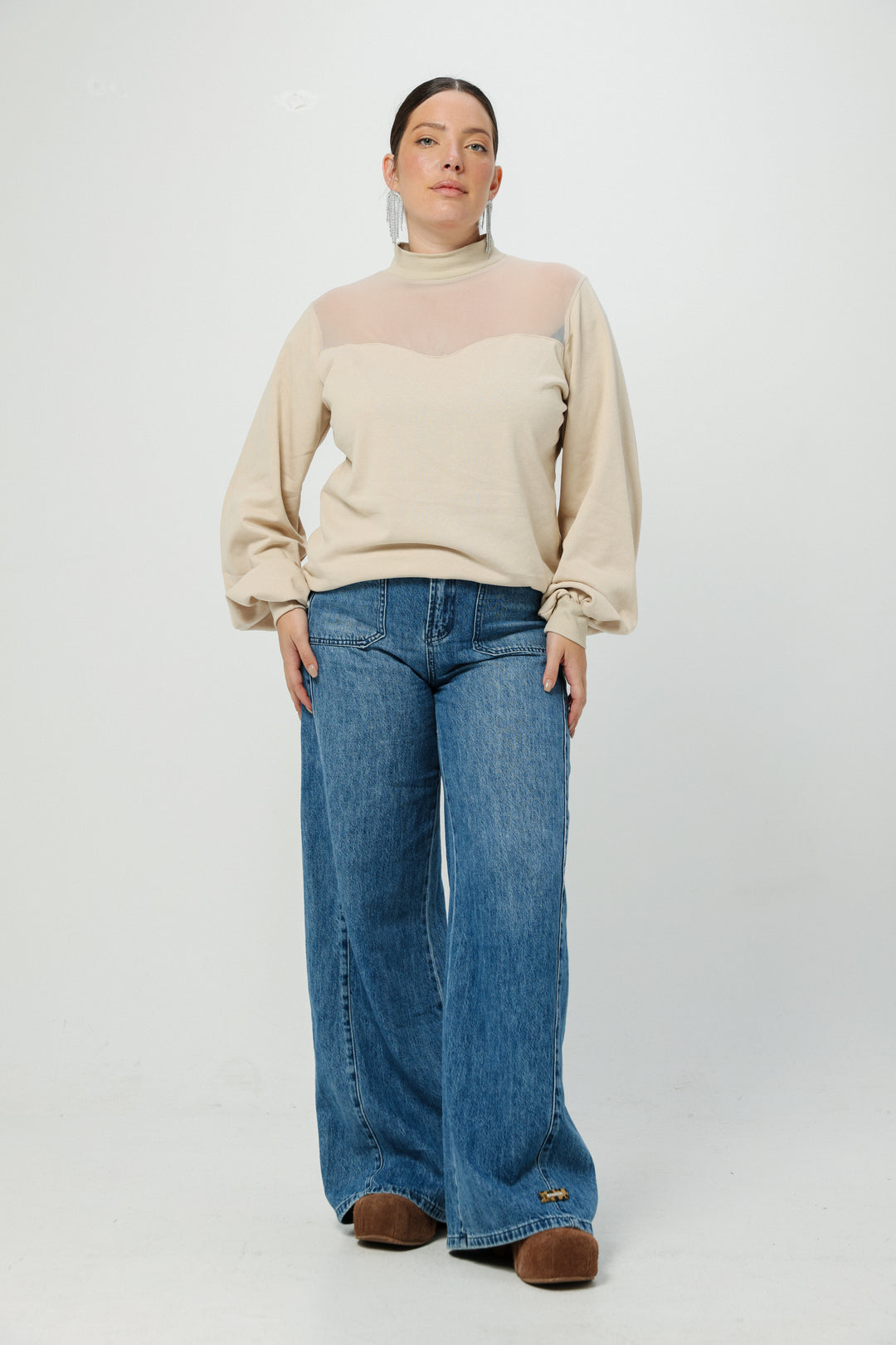 Outline Cream Sweatshirt