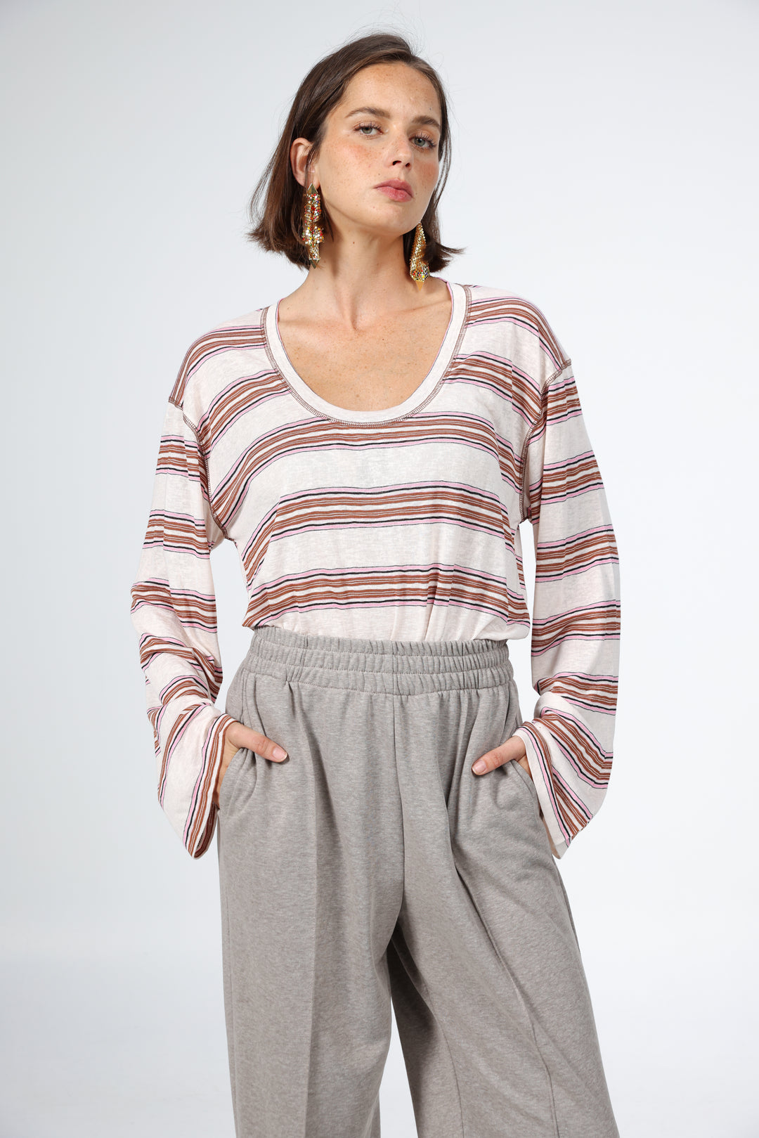 Air Brown Striped Shirt