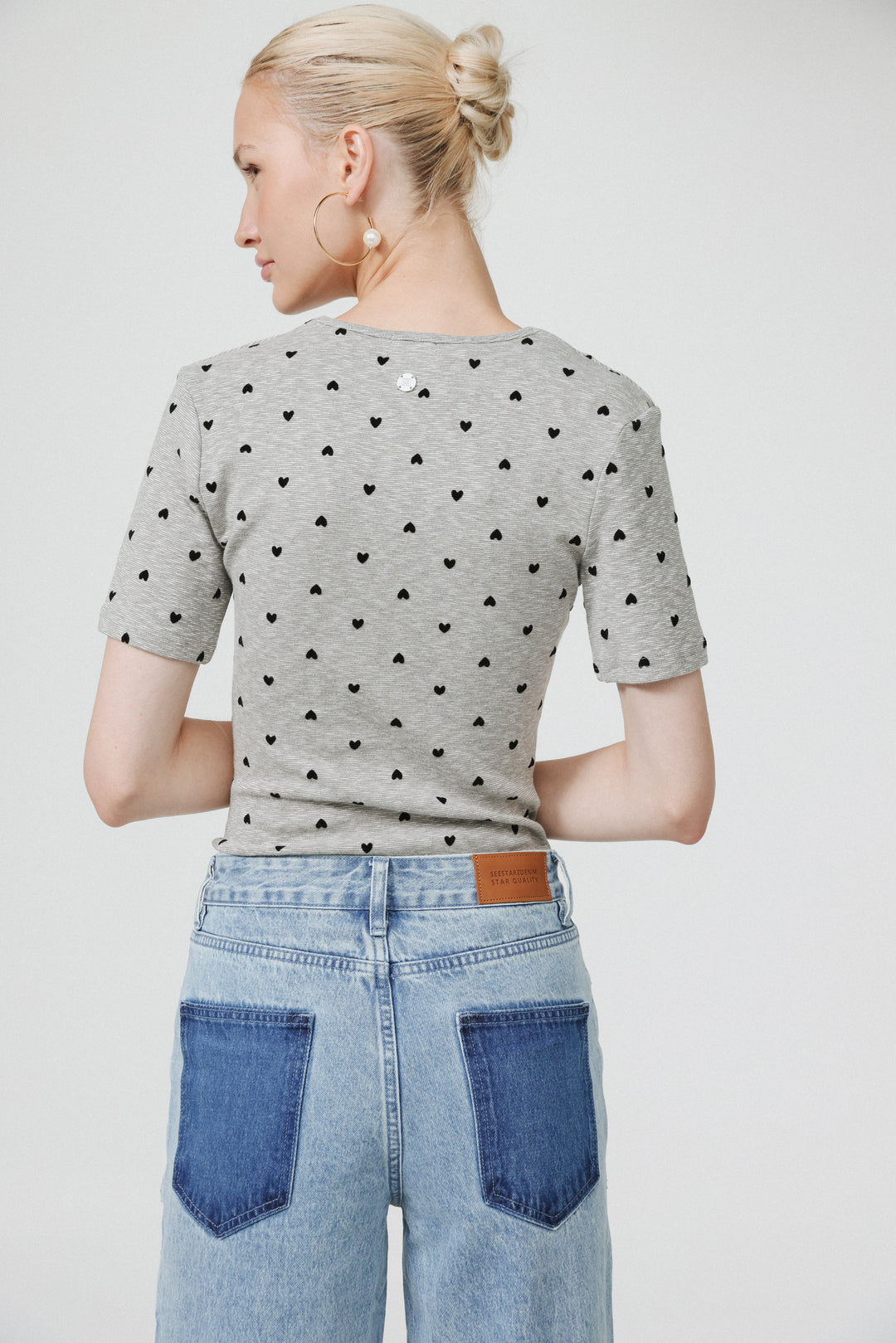 People Grey Bodysuit