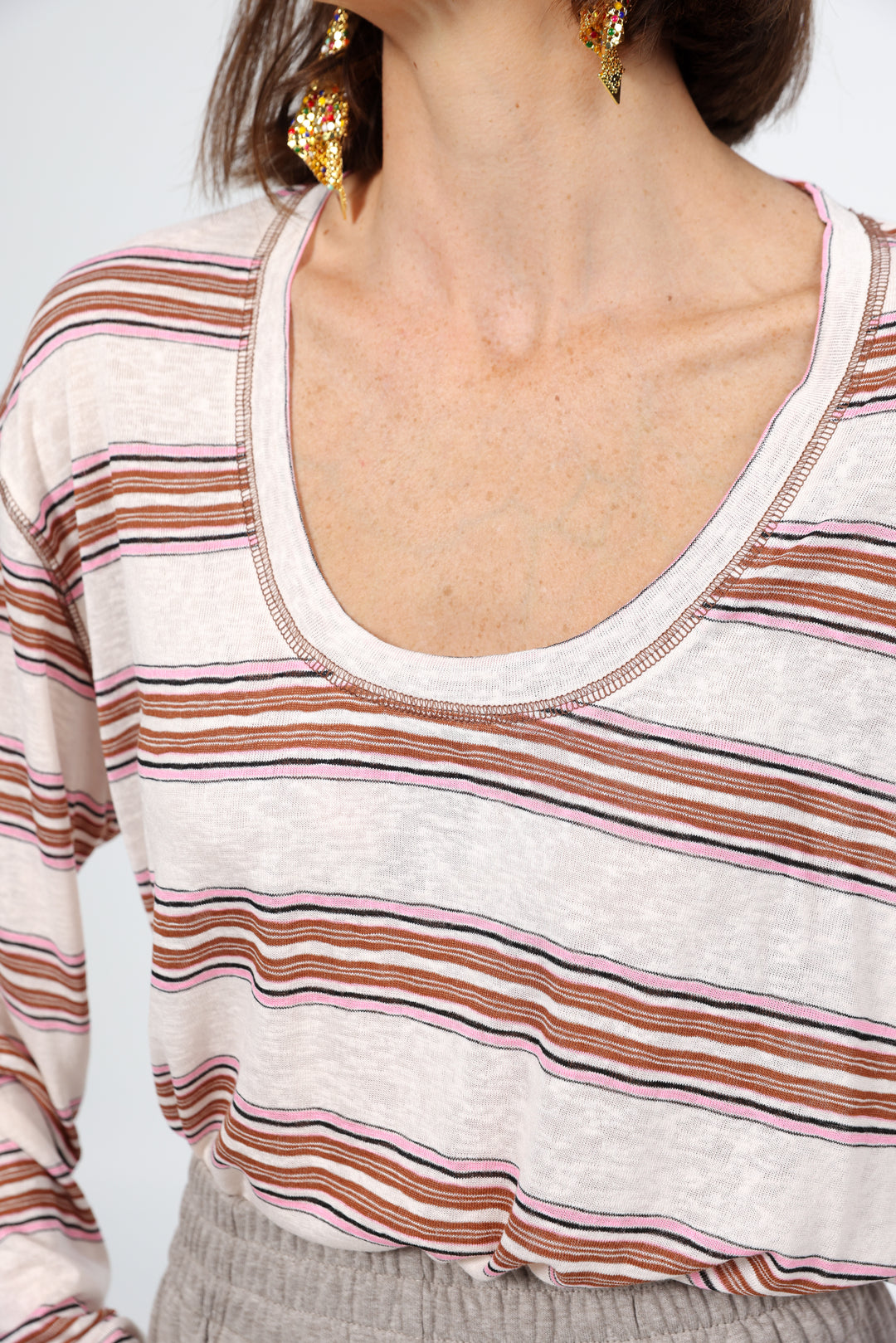 Air Brown Striped Shirt