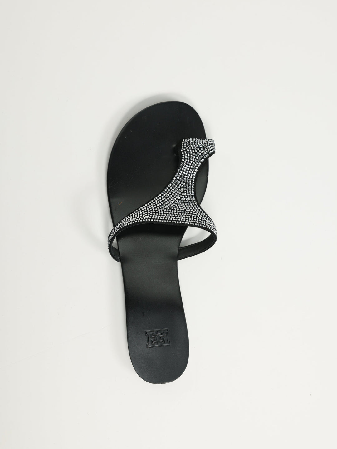 Rhinestone Black Sandals