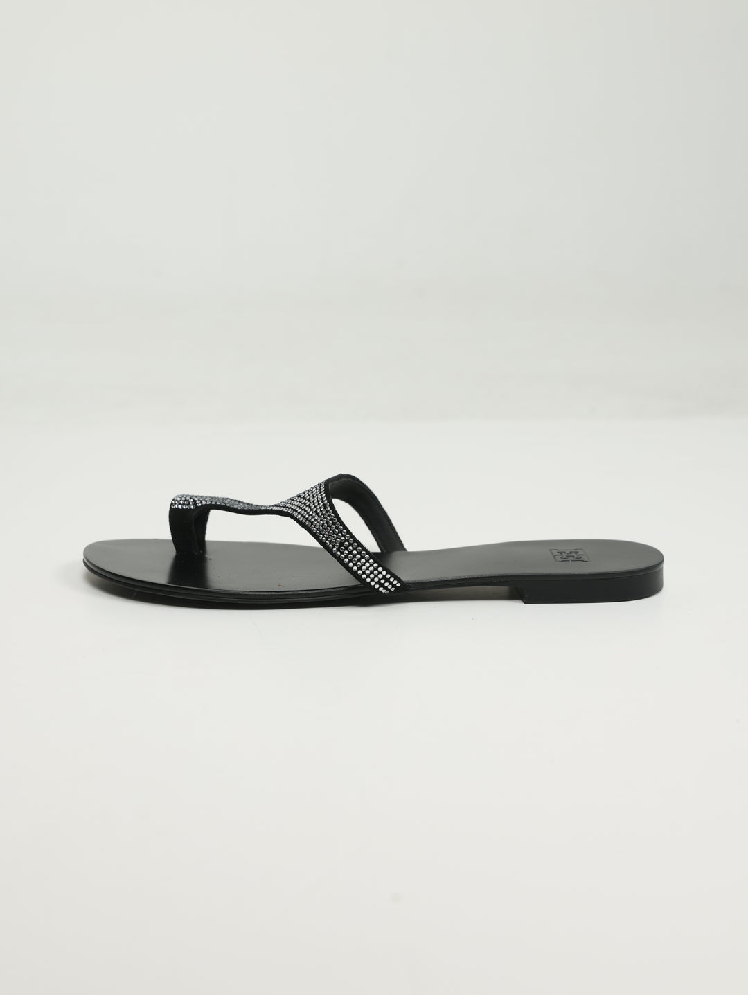 Rhinestone Black Sandals