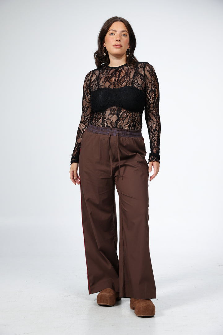 Navy Lace Shirt