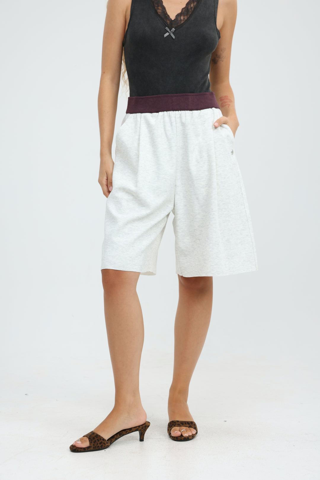 Foreign Light Grey Bermuda Shorts